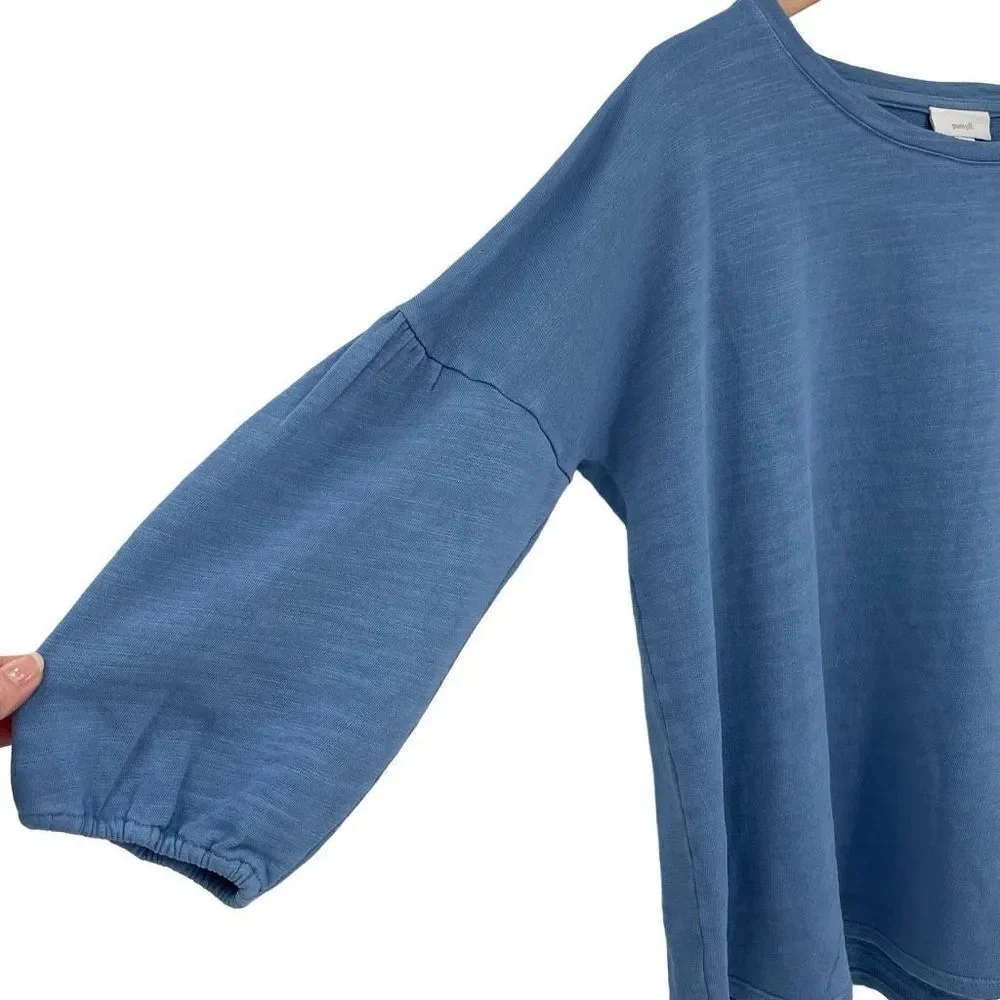 J Jill Pure Jill Terry Cloth Shirt Women Large Blue‎ NWT Casual Comfort - Picture 2 of 7